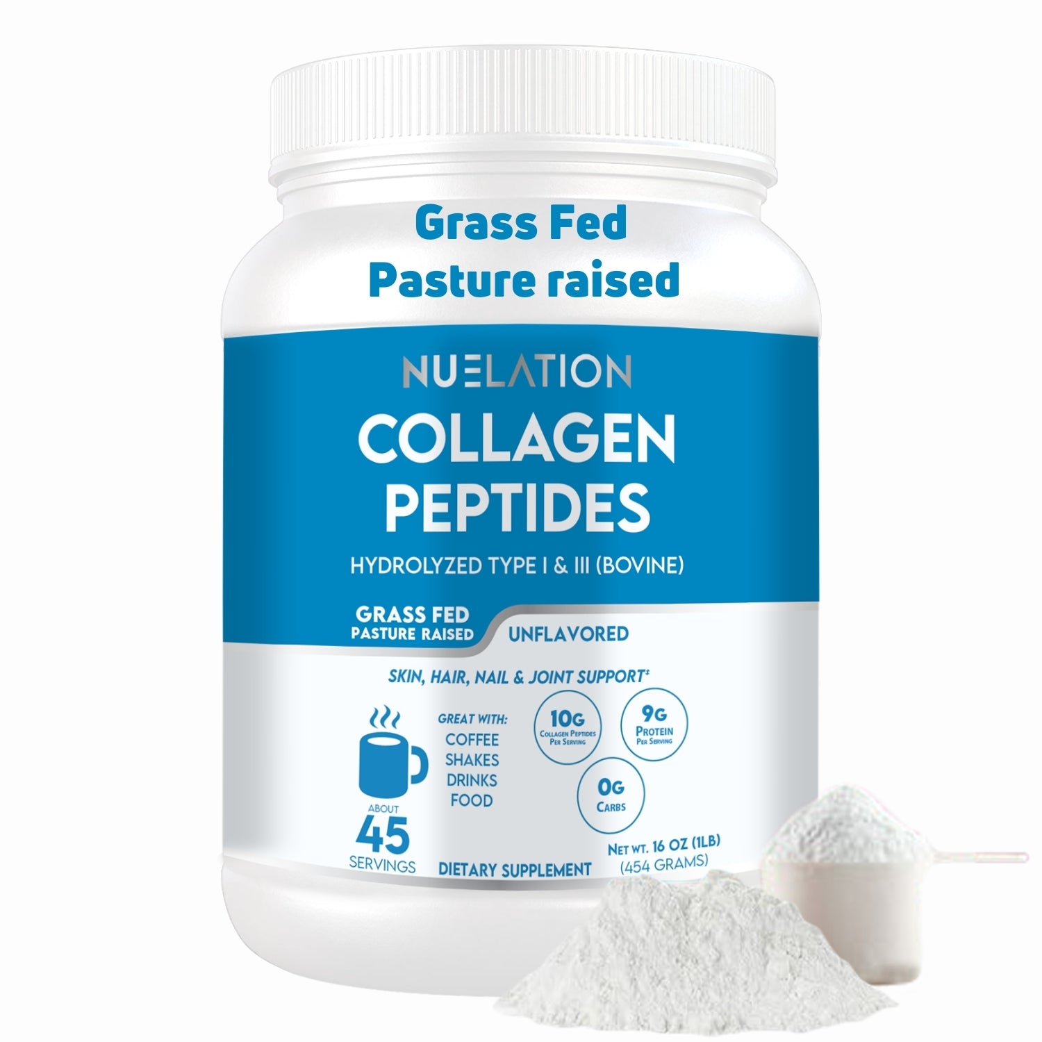 Unflavored Collagen Peptides Protein Powder