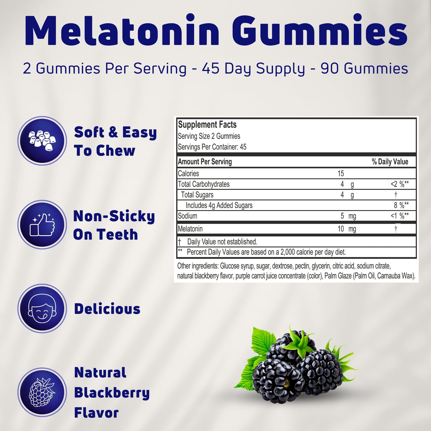 NUELATION 10mg Melatonin Gummies for Adults